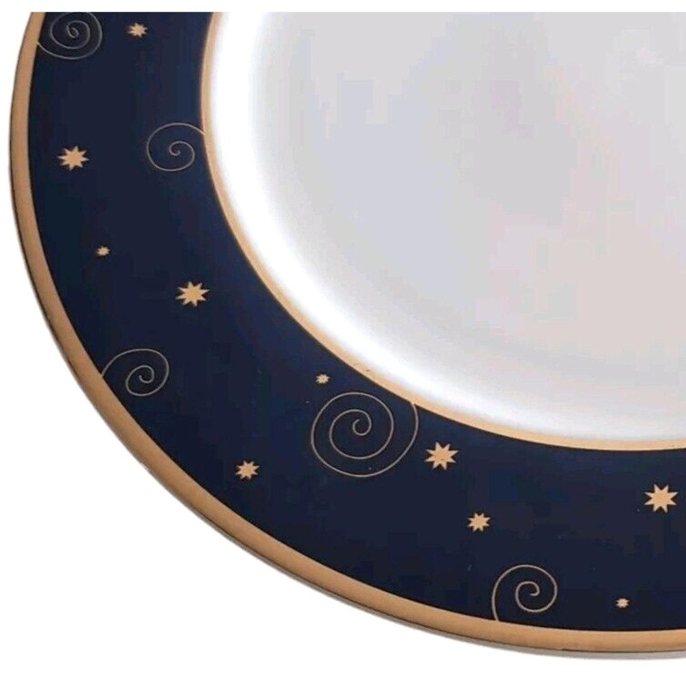 VTG 2000 Sakura Star Light 4 Christmas Dinner Plates Celestial Y2K Hallmark